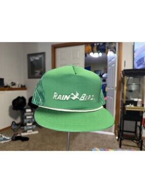 Vintage Rain Bird Snapback Trucker Hat, Irrigation w/ Rope